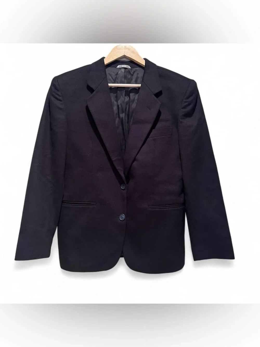 Italian Colombo‎ Cashmere Blazer Mens EU 44 Black Luxury Tailored Jacket Vtg